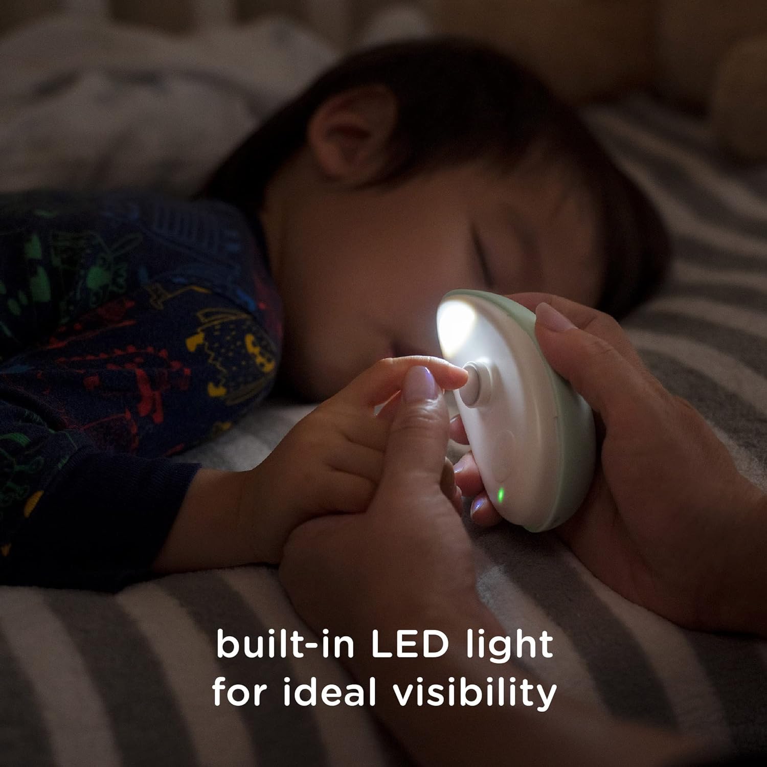 Olababy Rechargeable Electric Baby Nail Trimmer | Newborn Nail Clipper | Electronic File for Babies | Infant/Toddler Nail Grooming Kit | Portable Manicure Essentials | LED Light Fingernail Cutter Set - Image 6